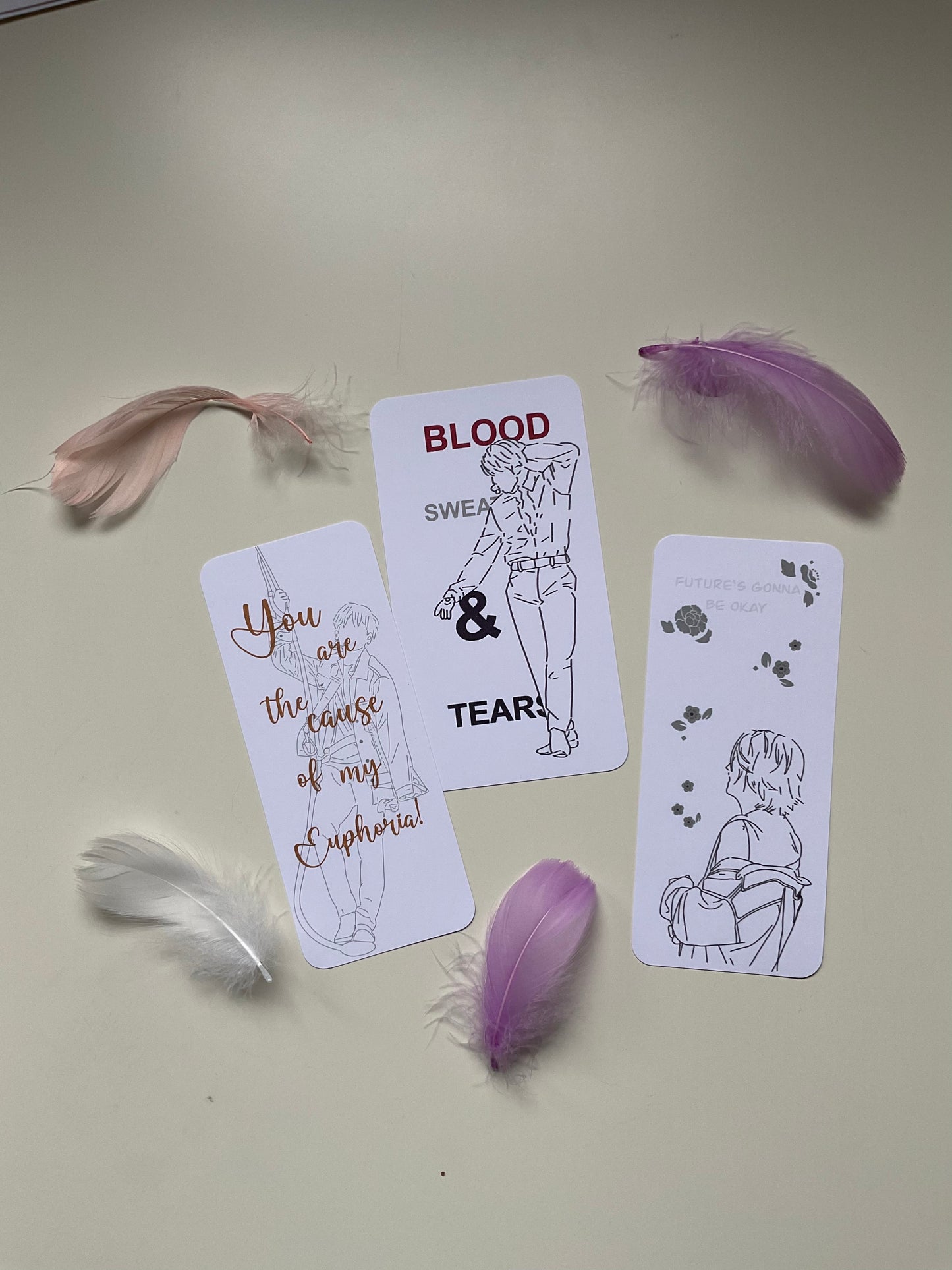 BTS embroidered style bookmark