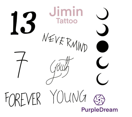 Jimin Tattoo sticker sheet