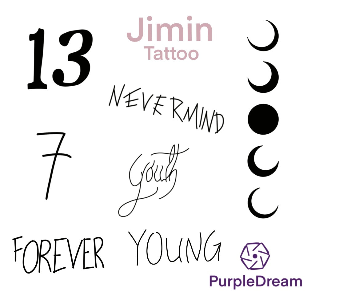 Jimin Tattoo-Aufkleberbogen